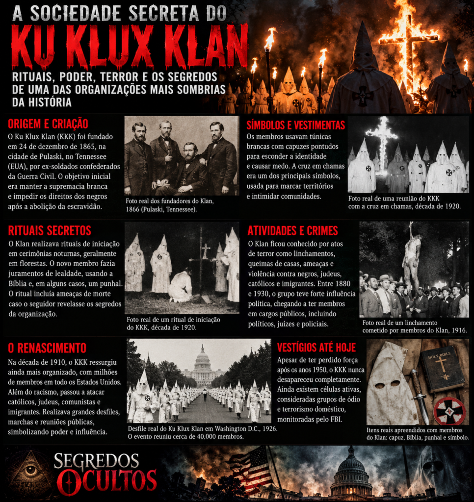 A SOCIEDADE SECRETA DO KU KLUX KLAN: RITUAIS, PODER E TERROR POR TRÁS DOS CAPUZES BRANCOS